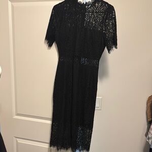 Lulus remarkable black lace dress - small